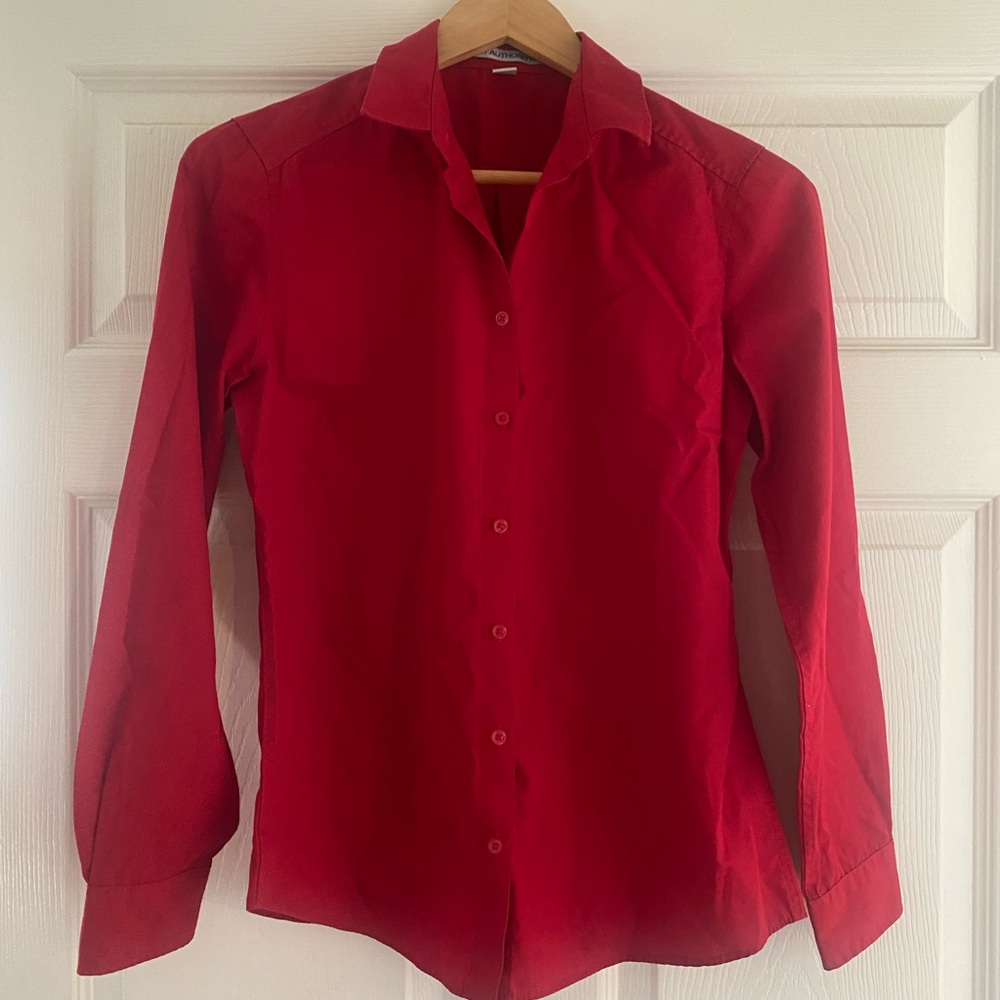 Port Authority Bold Red Button Down Shirt